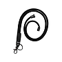 TARIFOLD - Cordon colgante para identific ador textil con llavero y mosqueton 43 cm negro pack de 10 unidades (Ref. 200547)