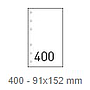 FINOCAM - RECAMBIO ARCHIVADOR PARA OPEN 400 91x152mm - 2 Anillas (Ref.R469-1950061)