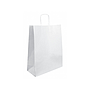 BLANCA - Bolsa de papel basika celulosa blanco asa retorcida tamaño \"s\" 240x100x320 mm (Ref. 02104007)