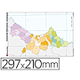 MAPA MUDO COLOR DIN A4 COMUNIDAD VALENCIANA POLITICO 