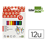 LIDERPAPEL - LAPICES CERA CAJA DE 12 COLORES (Ref.BD25)