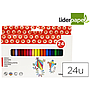 LIDERPAPEL - LAPICES CERA CAJA DE 24 COLORES (Ref.BD26)