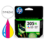 HP ( HEWLETT PACKARD ) - Ink-jet 305xl deskjet 1210 / 1212 / 1255 / 2732 / 2752 / 4155 / 4158 envy 6020 / 6052 /6055 / 6420 tricolor 200 (Ref. 3YM63AE)