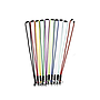 TARIFOLD - Cordon colgante para identific ador textil con llavero y mosqueton 43 cm negro pack de 10 unidades (Ref. 200547)