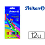 PELIKAN - Lapices de colores hexagonales acuarelable 12 colores mina 3mm caja de carton (Ref. 700672)