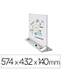 NOBO - Pizarra blanca cristal magnetica sobremesa doble caracon caballete imanes y rotulador 574x432x140 mm (Ref. 1905265)
