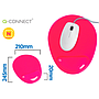 Q-CONNECT - Alfombrilla para raton reposamuñecas de gel pvc color rosa 210x245x20 mm (Ref. KF17229)