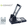 Q-CONNECT - Taladrador kf18766 negro 2 taladros abertura 10 mm capacidad 100 hojas (Ref. KF18766)