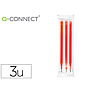 Q-CONNECT - Recambio boligrafo retractil kf11059 borrable rojo caja de 3 unidades (Ref. KF11059)