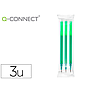 Q-CONNECT - Recambio boligrafo retractil kf11060 borrable verde caja de 3 unidades (Ref. KF11060)