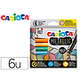 CARIOCA - Rotulador metallic punta maxi 6 mm caja de 6 colores surtidos (Ref. 43161)