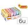 JOVI - Plastilina 70 surtida tamaño pequeño colores pastel surtidos caja de 6 unidades 50 g (Ref. 70/6P)