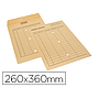 SAM - Sobre bolsa kraft natural 120 gr cierre multiadhesivo 260x360 mm correo interno 3 taladros impreso 2 caras caja (Ref. 100 UND. CORREO INT. 260/120)