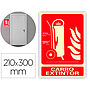 ARCHIVO 2000 - Pictograma carro extintor pvc rojo luminiscente 210x300 mm (Ref. 6171-02H RJ)