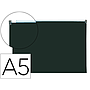 LIDERPAPEL - Carpeta dossier a5 cierre de cremallera negro opaco (Ref. DS82)