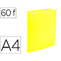 LIDERPAPEL - Carpeta escaparate 60 fundas polipropileno din A4 amarillo fluor opaco (Ref. EC85)
