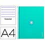 ANTARTIK - Cuaderno espiral liderpapel A4 micro tapa forrada80h 90 gr horizontal 1 banda 4 taladros color menta (Ref. KB33)
