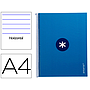 ANTARTIK - Cuaderno espiral liderpapel A4 micro tapa forrada80h 90 gr horizontal 1 banda 4 taladros color azul oscuro (Ref. KB37)