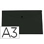 LIDERPAPEL - Carpeta dossier broche 44243 polipropileno din a3 negro opaco (Ref. DS68)