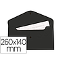 LIDERPAPEL - Carpeta dossier broche polipropileno tama o sobre americano 260x140 mm negro opaco (Ref. DS80)