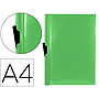 LIDERPAPEL - Carpeta dossier pinza lateral polipropileno din A4 verde manzana opaco 30 hojas pinza deslizante (Ref. DP25)