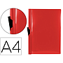 LIDERPAPEL - Carpeta dossier pinza lateral polipropileno din A4 rojo translucido 60 hojas pinza deslizante (Ref. DP26)