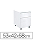 ROCADA - Cajonera metalica con dos cajones serie store 53x42x58 cm acabado ac13 blanco/blanco (Ref. 4055AC15)