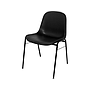 PIQUERAS Y CRESPO - Silla apilable pyc estructura metal asiento y respaldo pvc ergonomica 770x450x420 mm negra (Ref. PACK423NE)