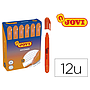 JOVI - Marcador de cera gel fluorescente naranja caja de 12 unidades (Ref. 1815)